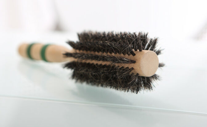 brosse en vrais poils de sanglier